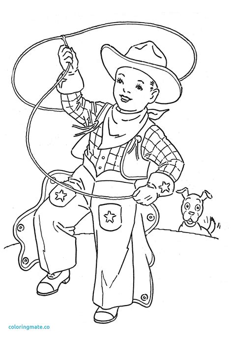 cowgirl coloring pages|Free & Easy To Print Cowboy Coloring Pages